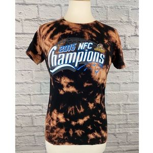 Carolina Panthers Custom Bleach Dye Tee Shirt